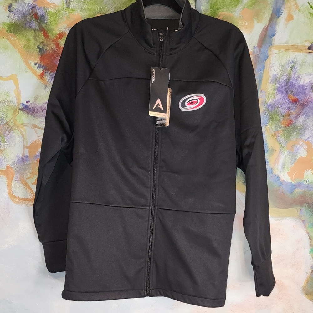 Black Carolina Hurricanes NHL Jacket with Embroidered Logo